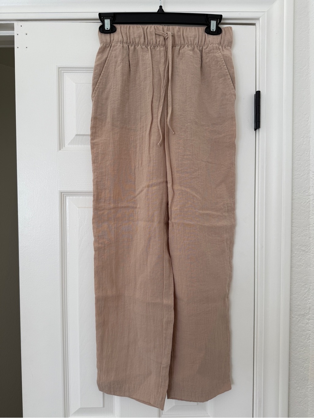 H&M women’s linen blend tan pants size XSmall